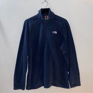 The North Face Mens Polartec Base Layer Pullover 1/4 Zip Size Men’s Large Blue